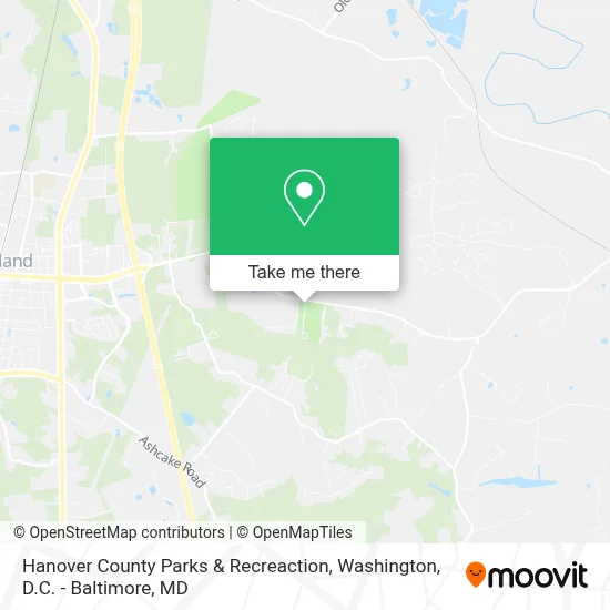 Hanover County Parks & Recreaction map