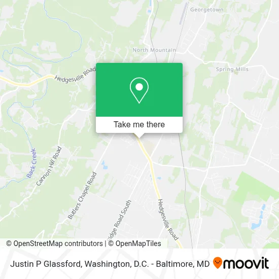 Justin P Glassford map