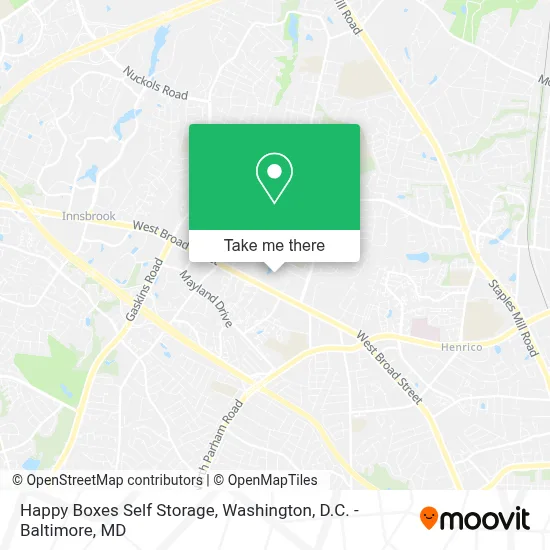 Happy Boxes Self Storage map