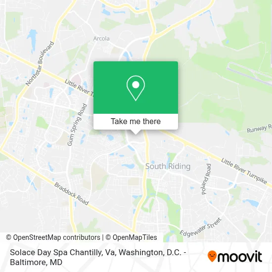 Solace Day Spa Chantilly, Va map