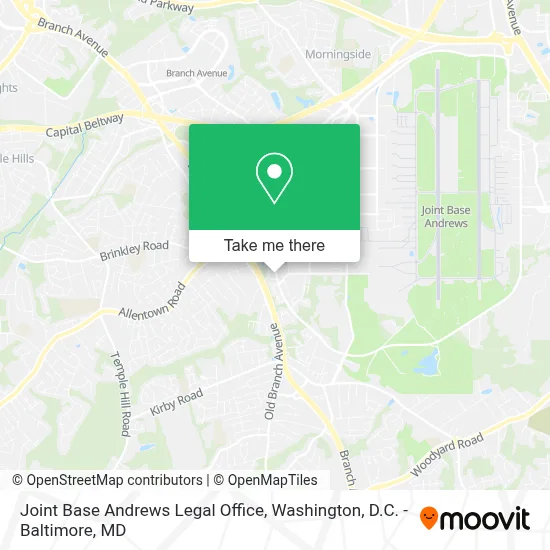 Joint Base Andrews Legal Office map