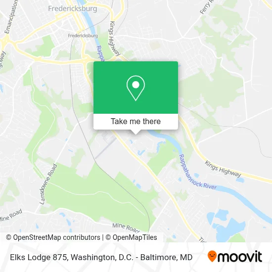 Elks Lodge 875 map