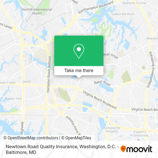 Newtown Road Quality Insurance map