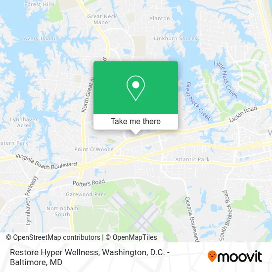 Restore Hyper Wellness map