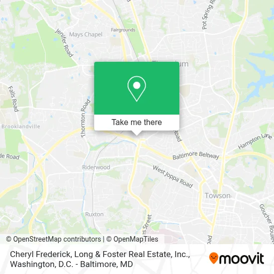 Cheryl Frederick, Long & Foster Real Estate, Inc. map