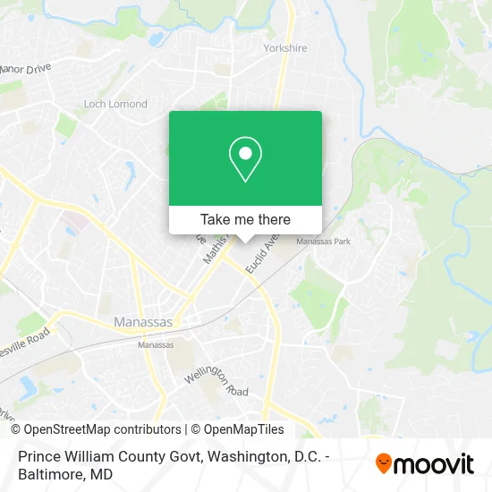 Prince William County Govt map