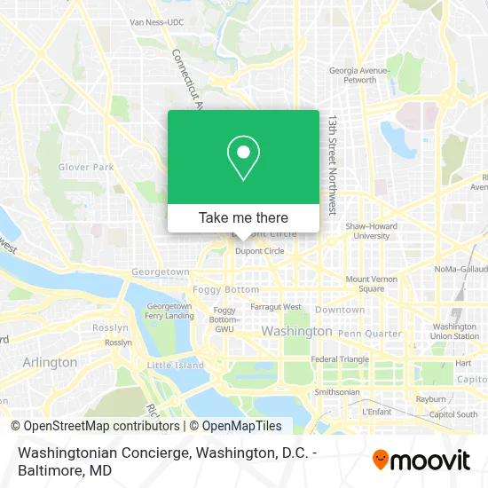 Washingtonian Concierge map
