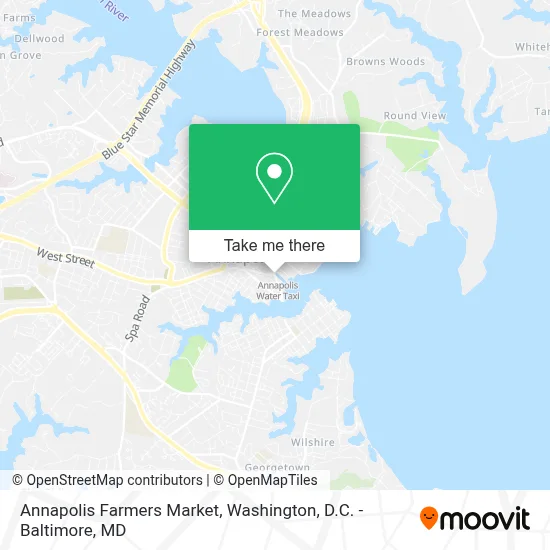 Annapolis Farmers Market map