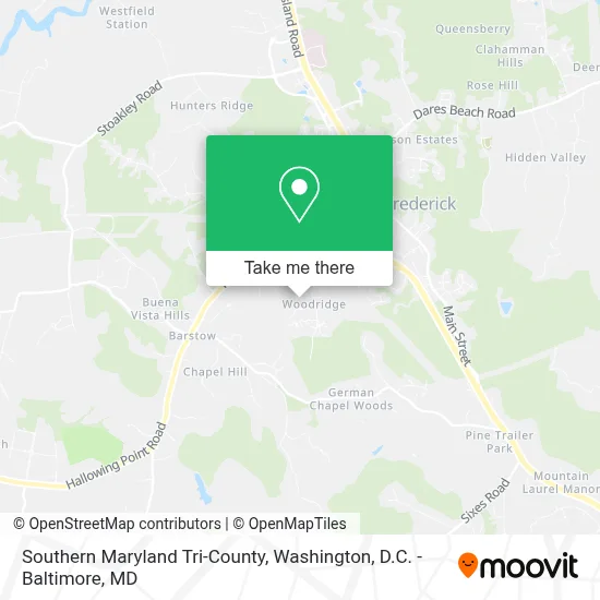 Southern Maryland Tri-County map