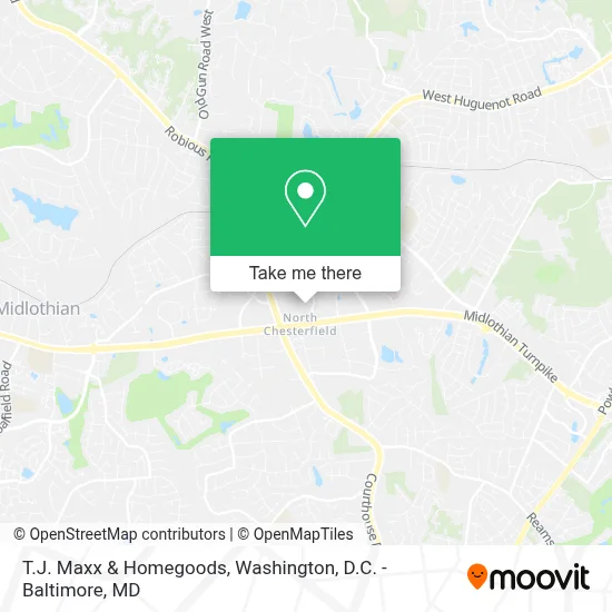 T.J. Maxx & Homegoods map