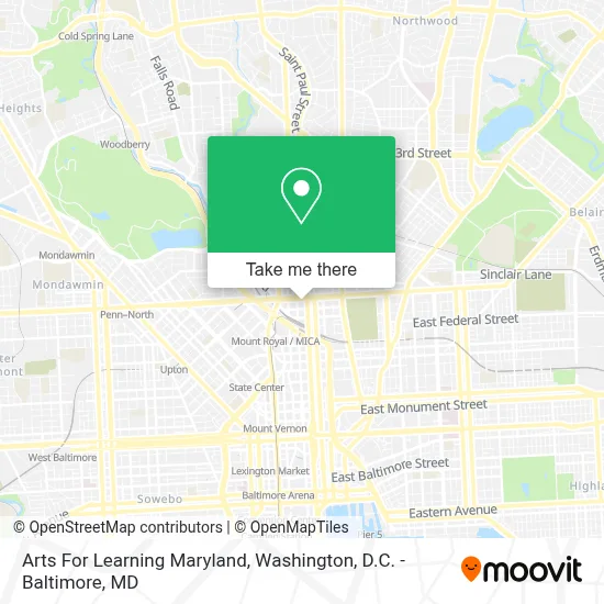 Arts For Learning Maryland map