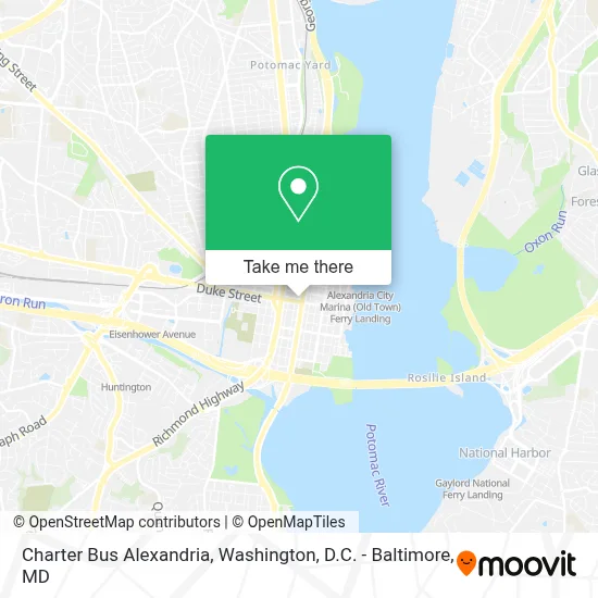 Charter Bus Alexandria map