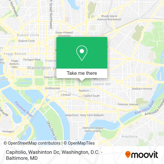 Capitolio, Washinton Dc map