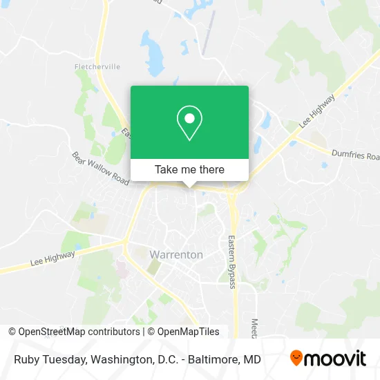 Ruby Tuesday map