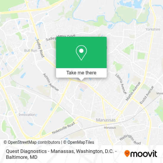 Quest Diagnostics - Manassas map