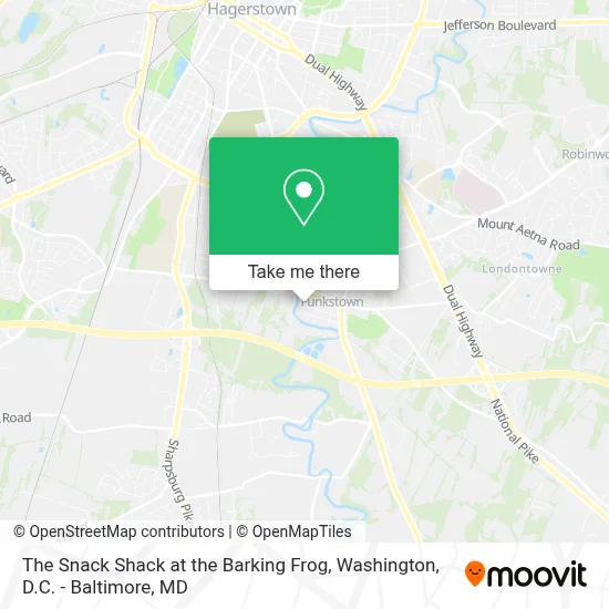 The Snack Shack at the Barking Frog map