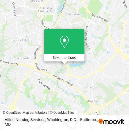 Allied Nursing Services map