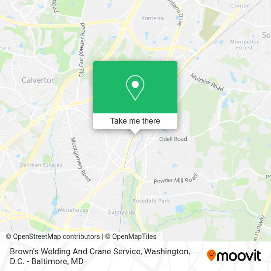 Brown's Welding And Crane Service map