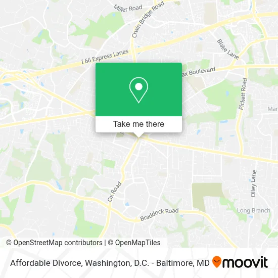 Affordable Divorce map