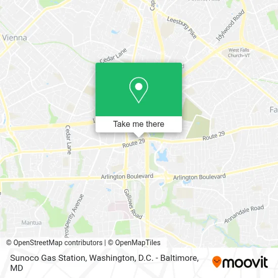 Sunoco Gas Station map