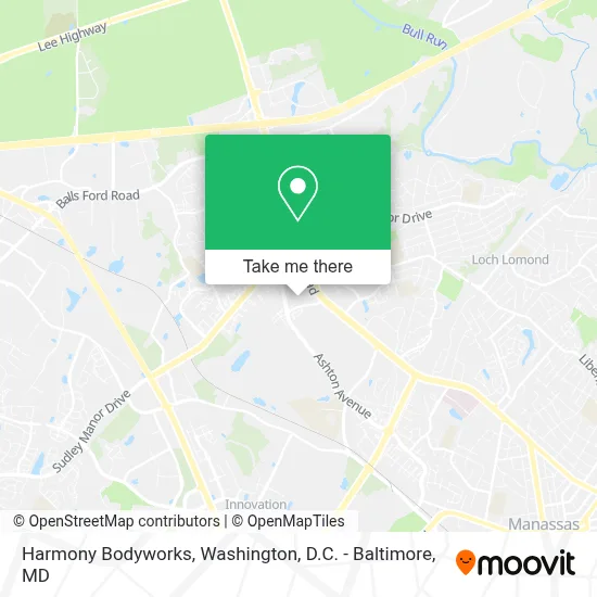 Harmony Bodyworks map