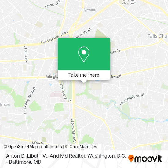 Anton D. Libut - Va And Md Realtor map