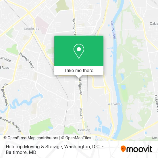 Hilldrup Moving & Storage map