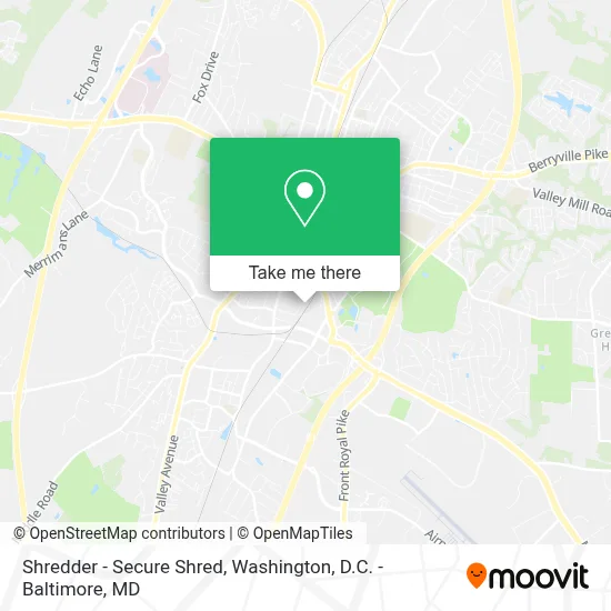Shredder - Secure Shred map