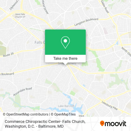 Commerce Chiropractic Center- Falls Church map