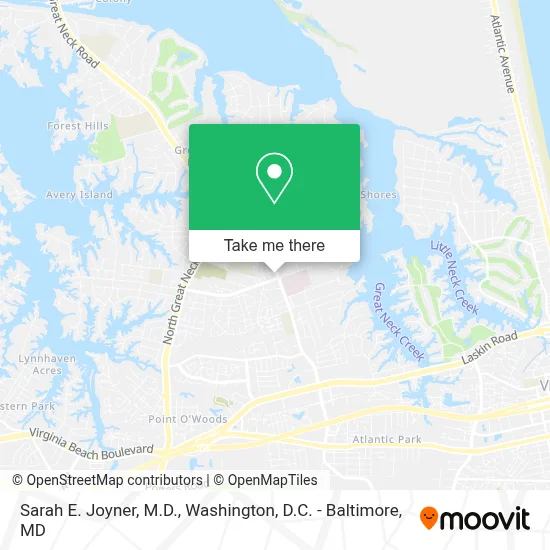 Sarah E. Joyner, M.D. map
