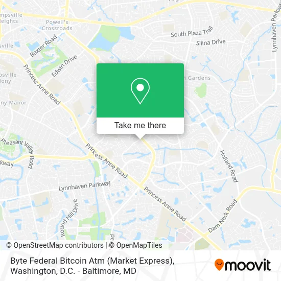 Byte Federal Bitcoin Atm (Market Express) map