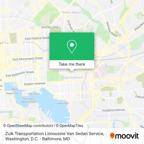 Zulk Transportation Limousine Van Sedan Service map