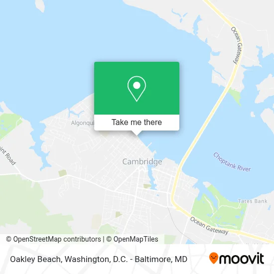 Oakley Beach map