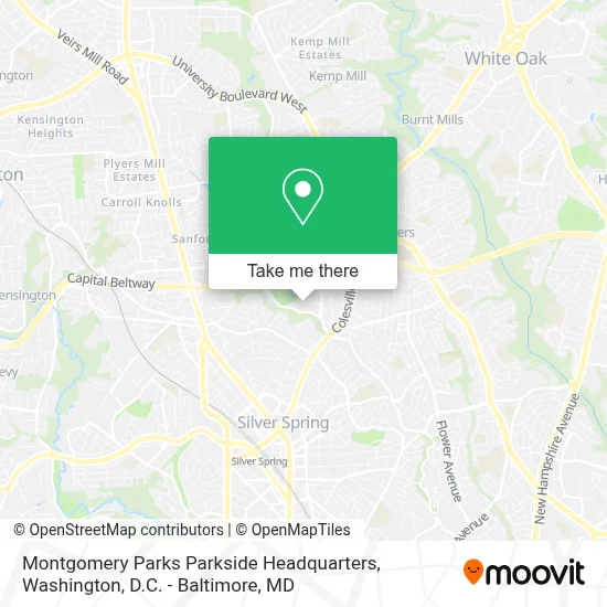 Montgomery Parks Parkside Headquarters map