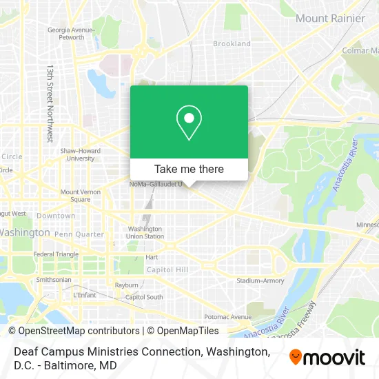 Deaf Campus Ministries Connection map
