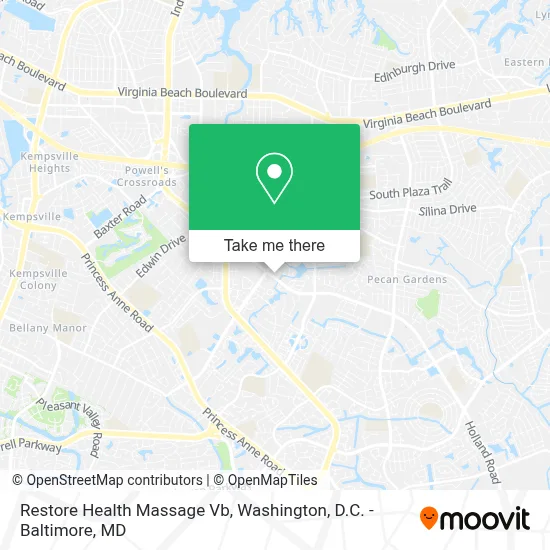 Restore Health Massage Vb map