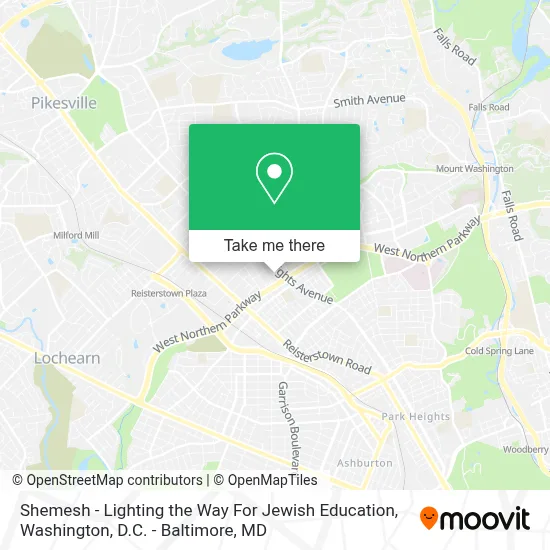 Shemesh - Lighting the Way For Jewish Education map