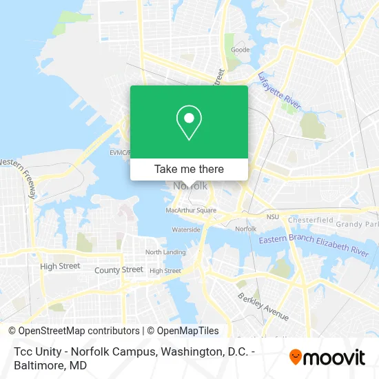 Tcc Unity - Norfolk Campus map