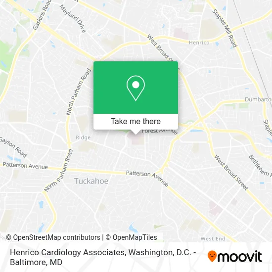 Henrico Cardiology Associates map