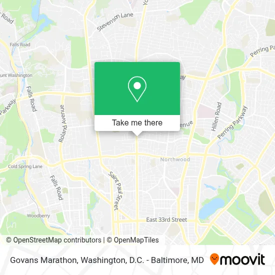Govans Marathon map