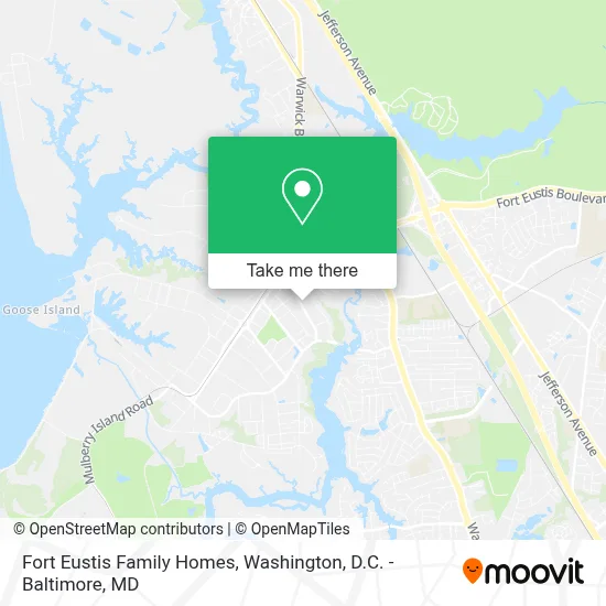 Fort Eustis Family Homes map