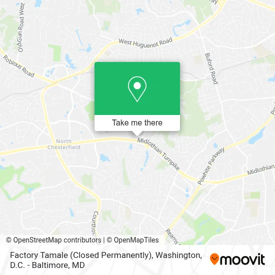Factory Tamale (Closed Permanently) map