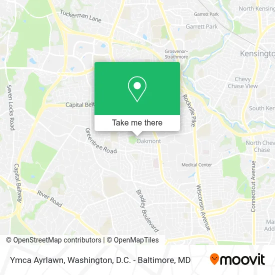 Ymca Ayrlawn map