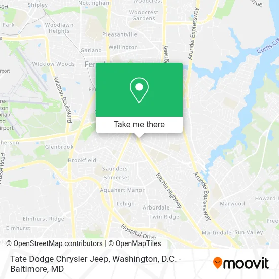 Tate Dodge Chrysler Jeep map