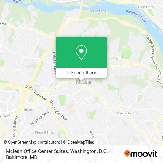 Mclean Office Center Suites map