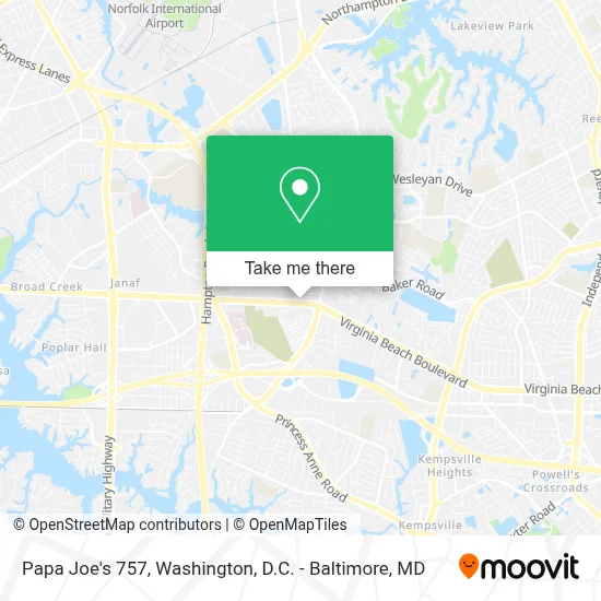 Papa Joe's 757 map