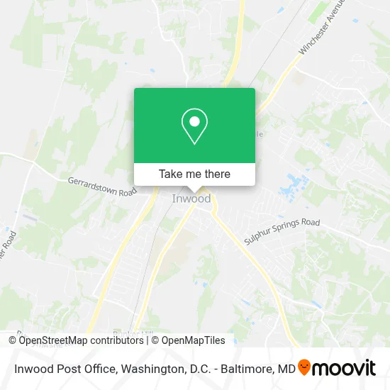 Inwood Post Office map