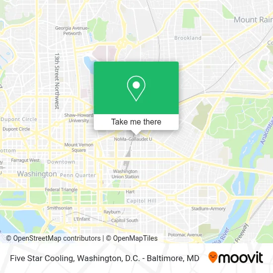 Five Star Cooling map