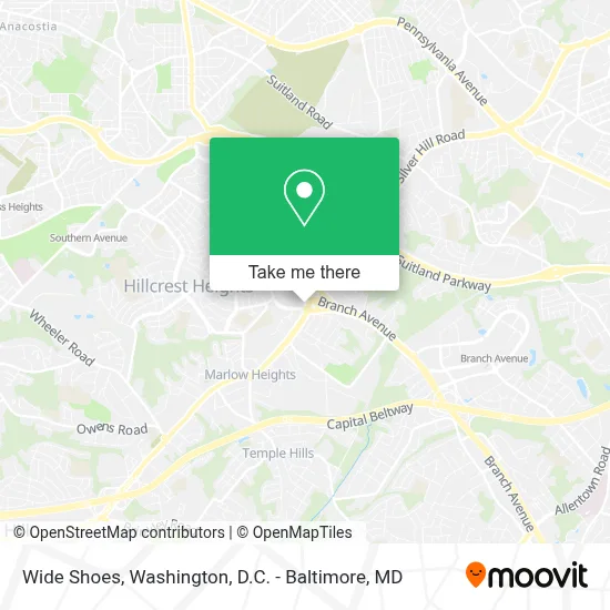 Wide Shoes map