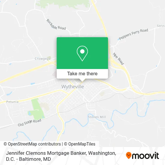 Jennifer Clemons Mortgage Banker map